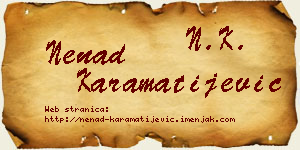 Nenad Karamatijević vizit kartica